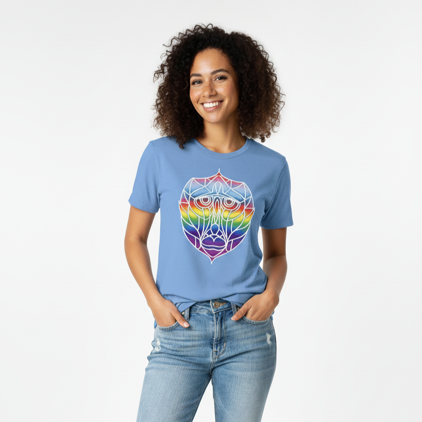 Rainbow Baboon Face Tee