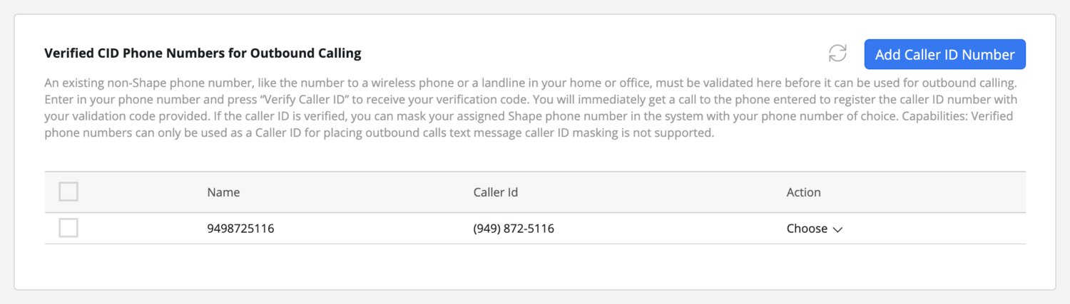 Enter in your phone number and press “Verify Caller ID” to receive your verification code. You will immediately get a call to the phone entered to register the caller ID number with your validation code provided. If the caller ID is verified, you ca…
