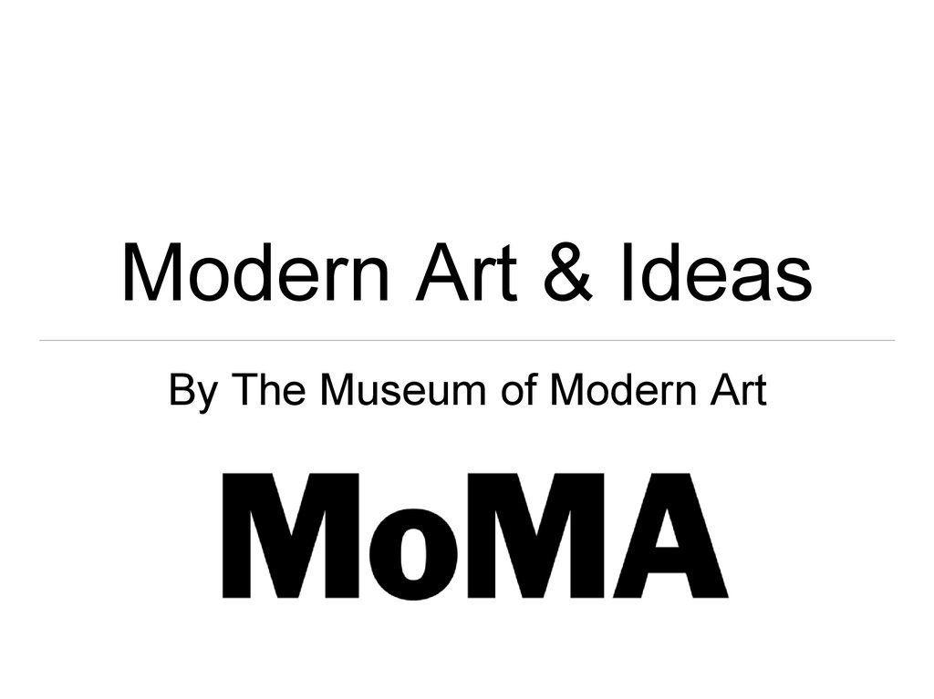 Modern Art and Ideas Course Certificate with Museum of Modern Art