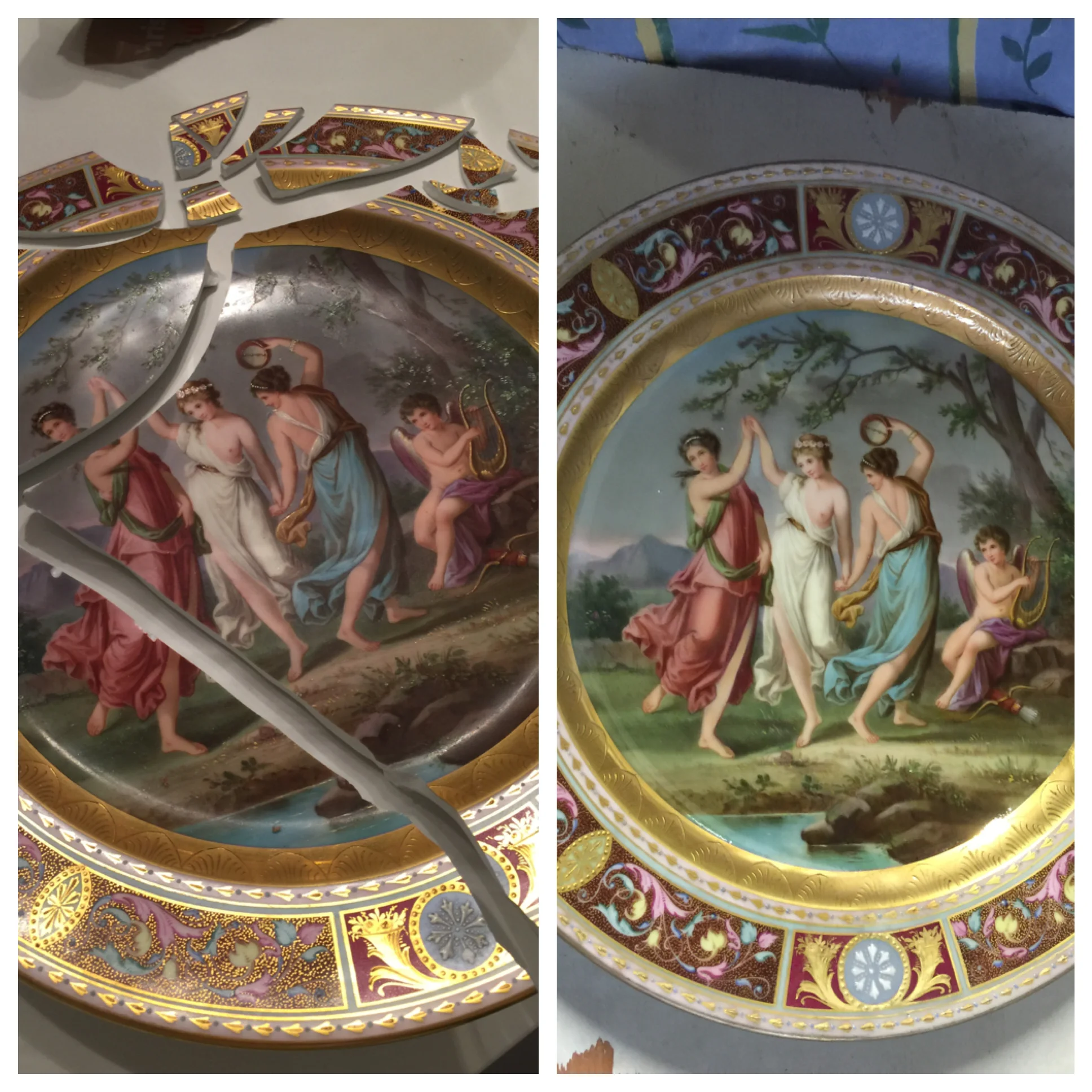 Royal Vienna Porcelain Plate Restoration