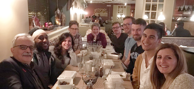 Here we are all together. (From left, clockwise: Dr. Bill Valenti, Tim Brumfield, Jaime Morrill, Sam Jett, Mary Guhin, Josh Elsenheimer, Dr. Michael Lecker, Dennis Adey, Fernando Muller, Dr. Ashley Zuppell)