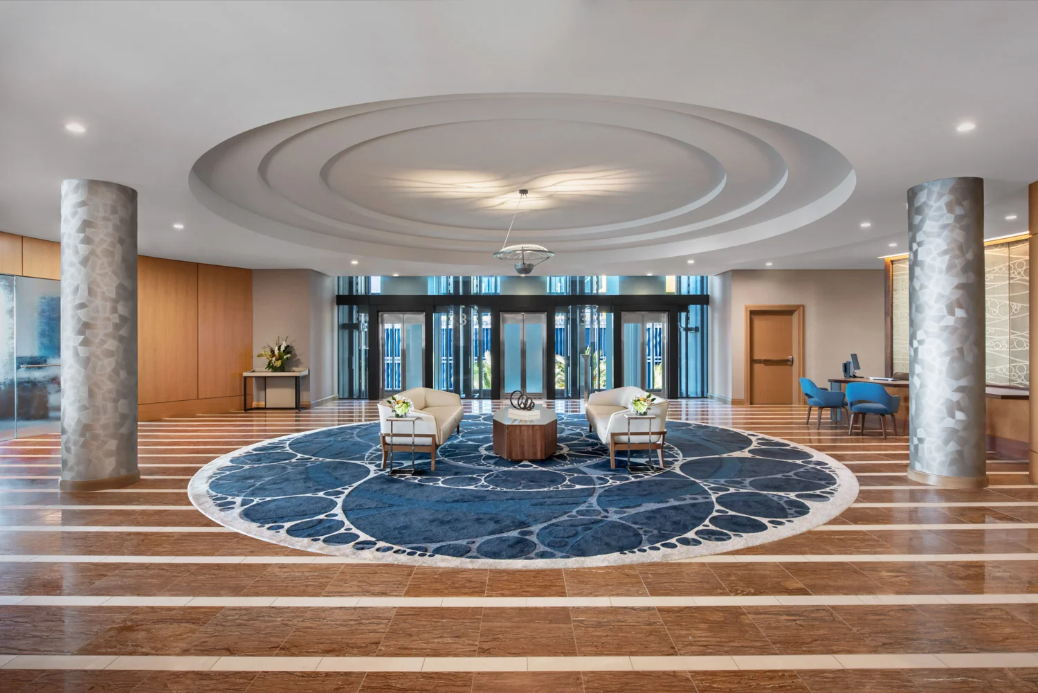 Front lobby of InterContinental, San Diego hotels, international hotel photographer, interior photographer
