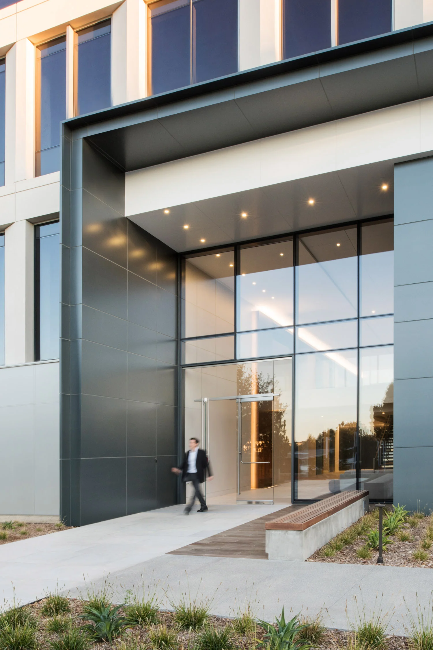 Front exterior of Gensler building, kilroy realty photographer, southern california, commercial photography