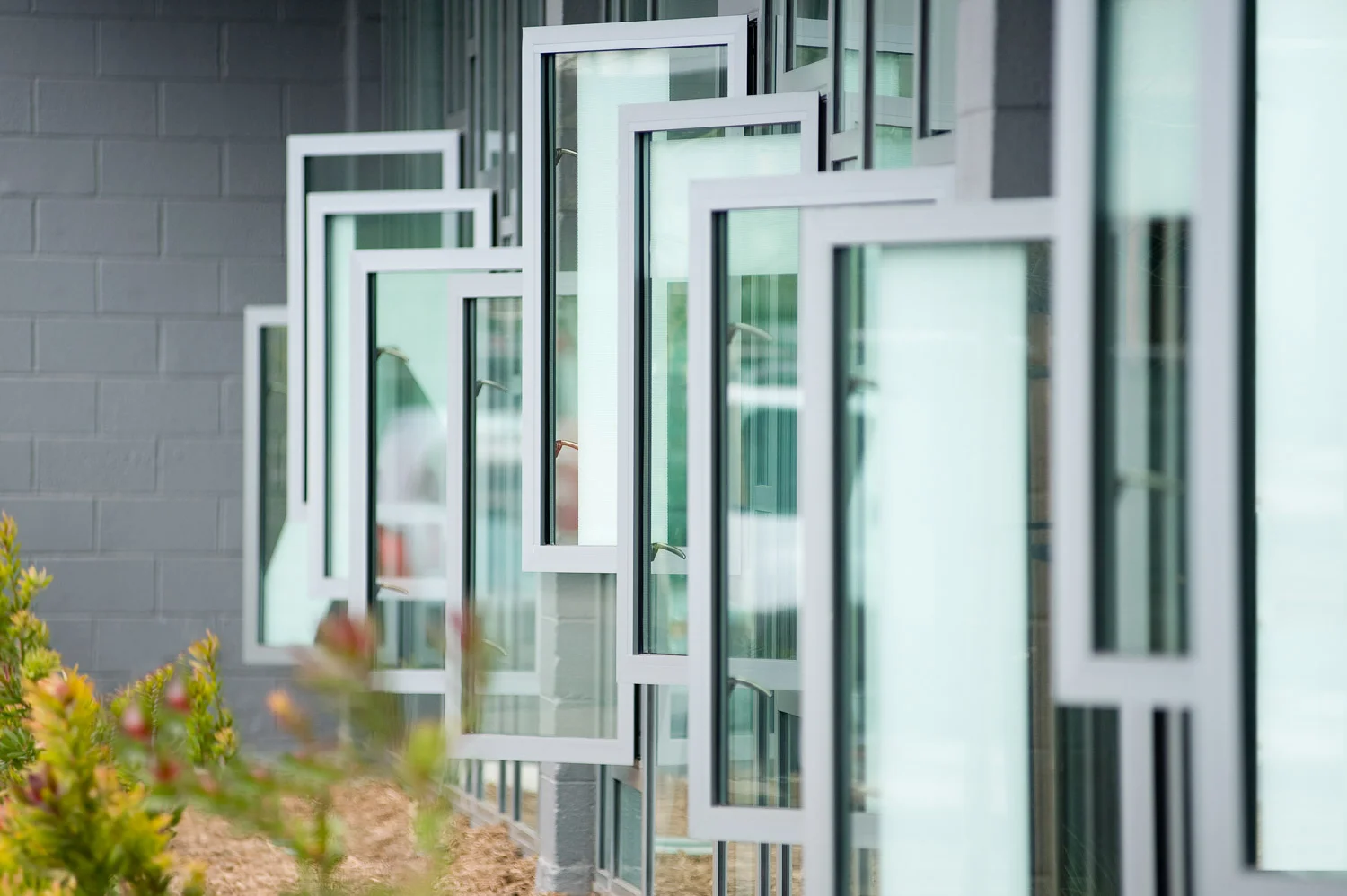 Window detail photo of Hanna Gabriel and Wells office, San Diego architecture photographer