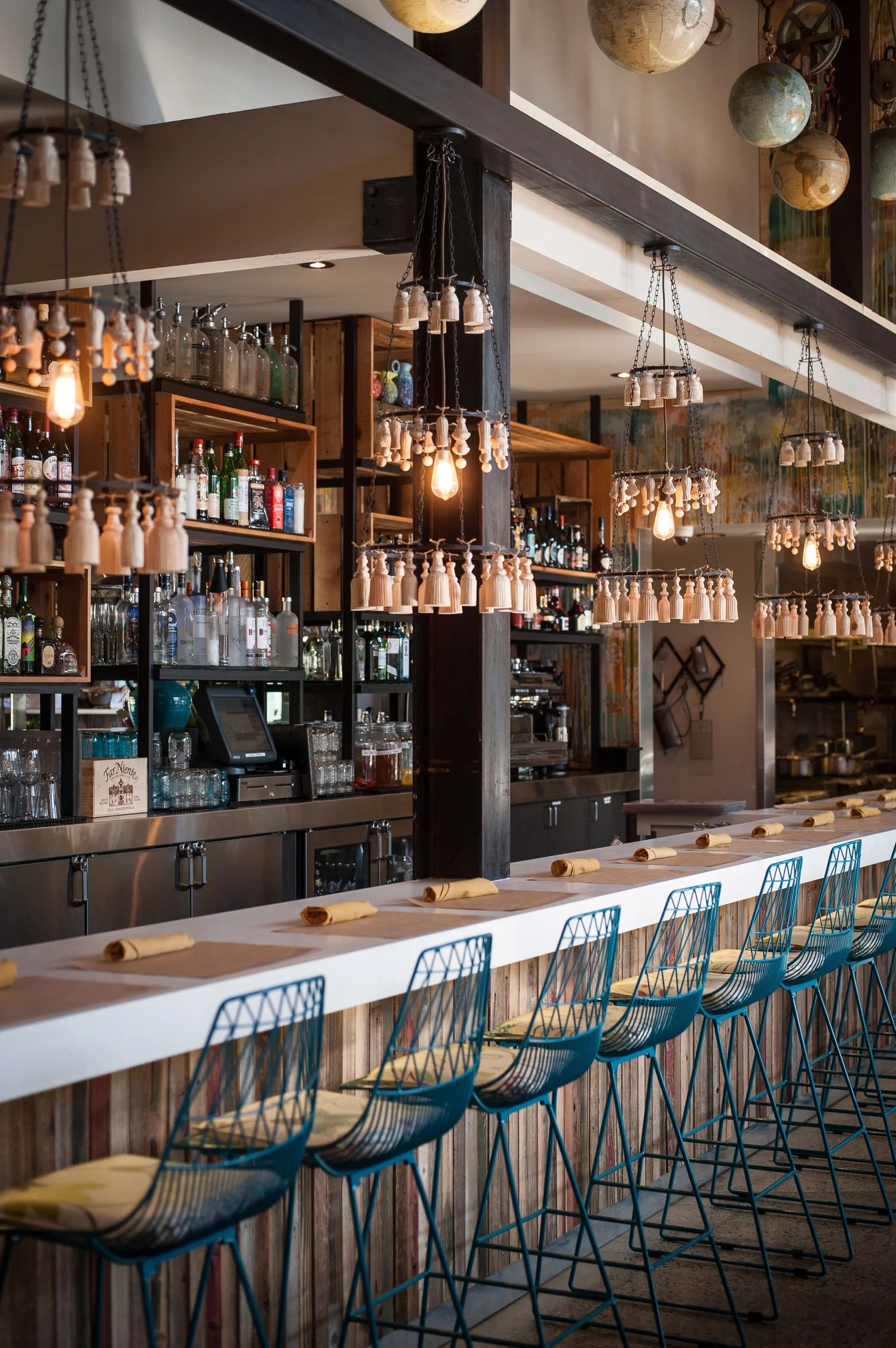 Cucina Enoteca restaurant bar, restaurant photography, detail of restaurant