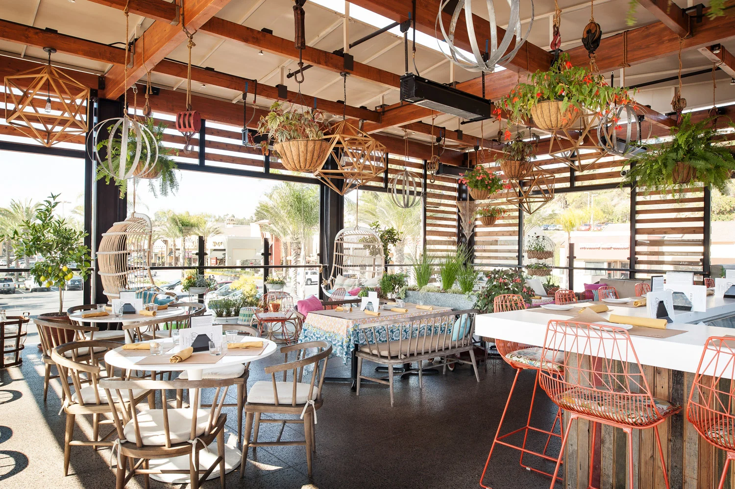 Cucina Enoteca patio, restaurant and food photographer, san diego photography