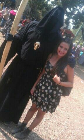 My first ren fest, hanging with the grim reaper