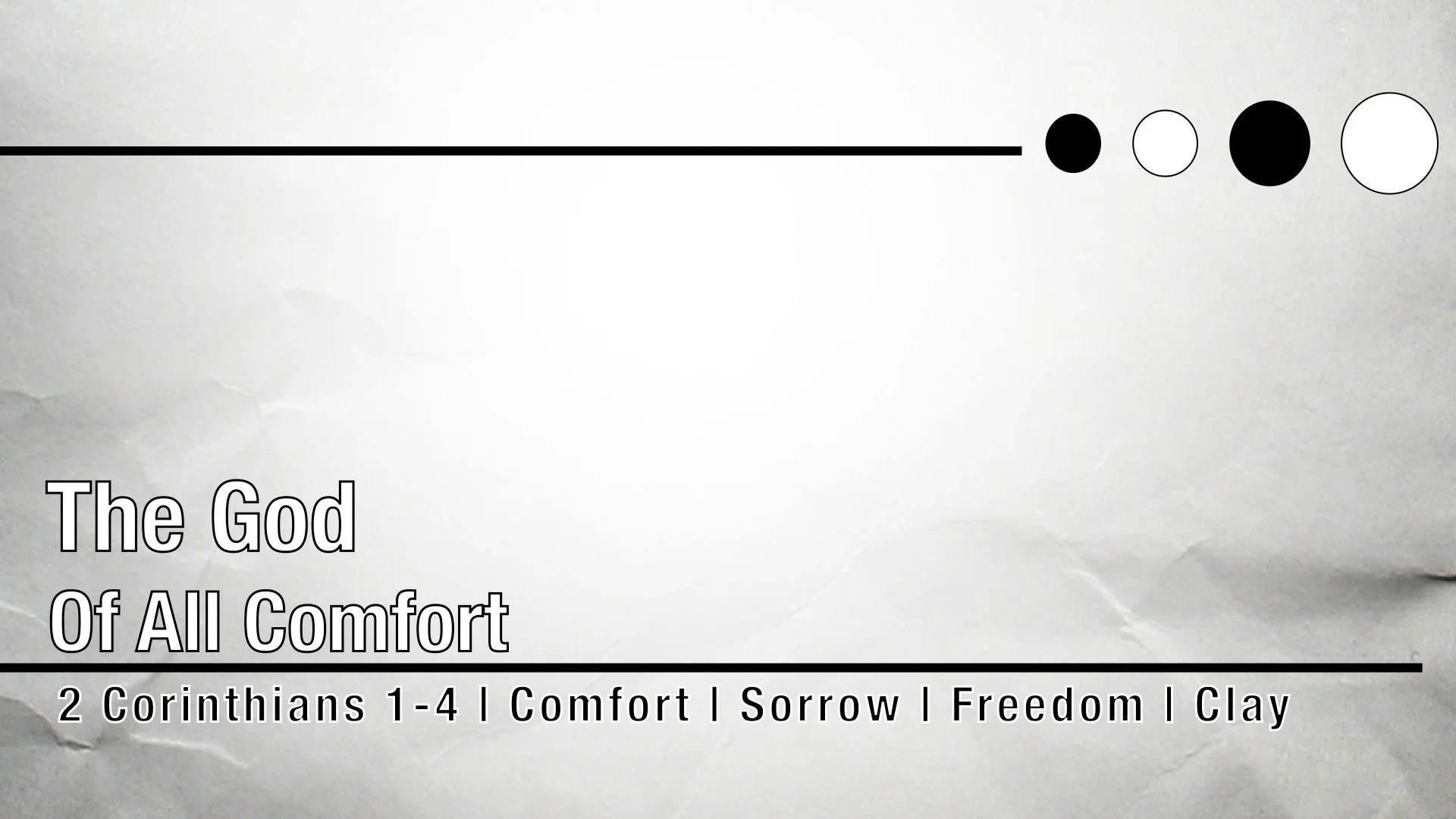 Sermon Series - The God Of All Comfort