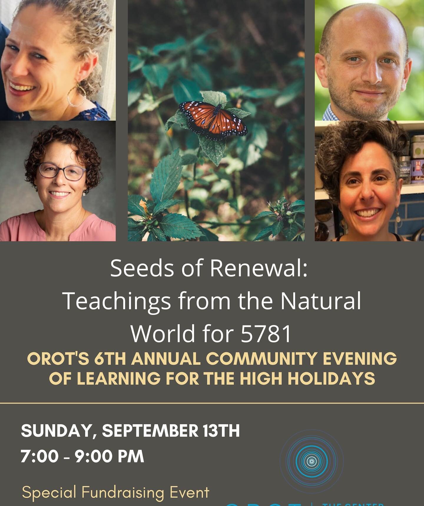 ONE WEEK 🚨 
September has arrived...
 ...and we are all walking closer to the start of a new Jewish year.
This year, we face a unique and challenging Elul.
The Orot community is here to offer a place for the nourishing study, practice and community 