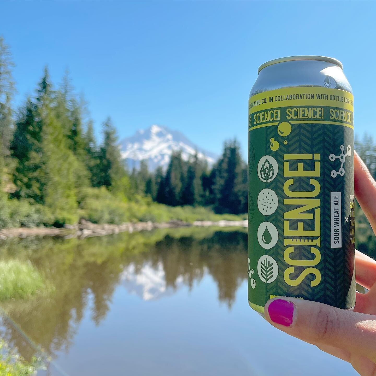 Science! When you spot a Bottle Logic x WeldWerks collab in the cooler, you grab it! 💯 This fruity brew was the perfect accompaniment for the hike I did on my way from Bend to Seattle! 🥾 The Mirror Lake Trail in Mount Hood National Forest was 4.3 m