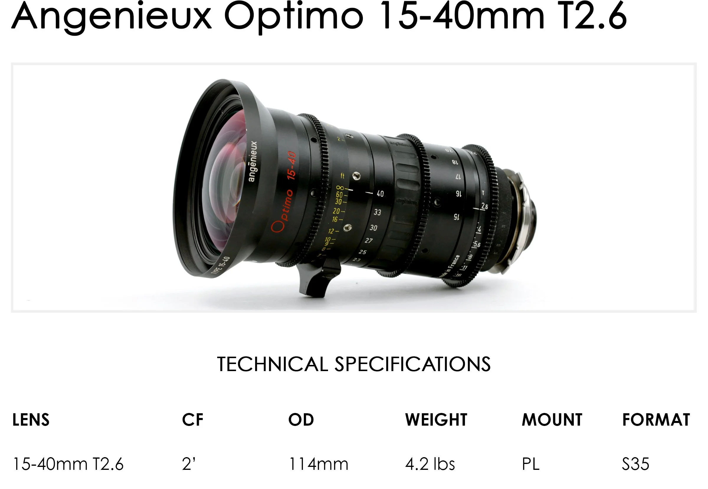 Rent Angénieux Optimo Ultra 12x Zoom Cinema Lenses | Cine Visuals