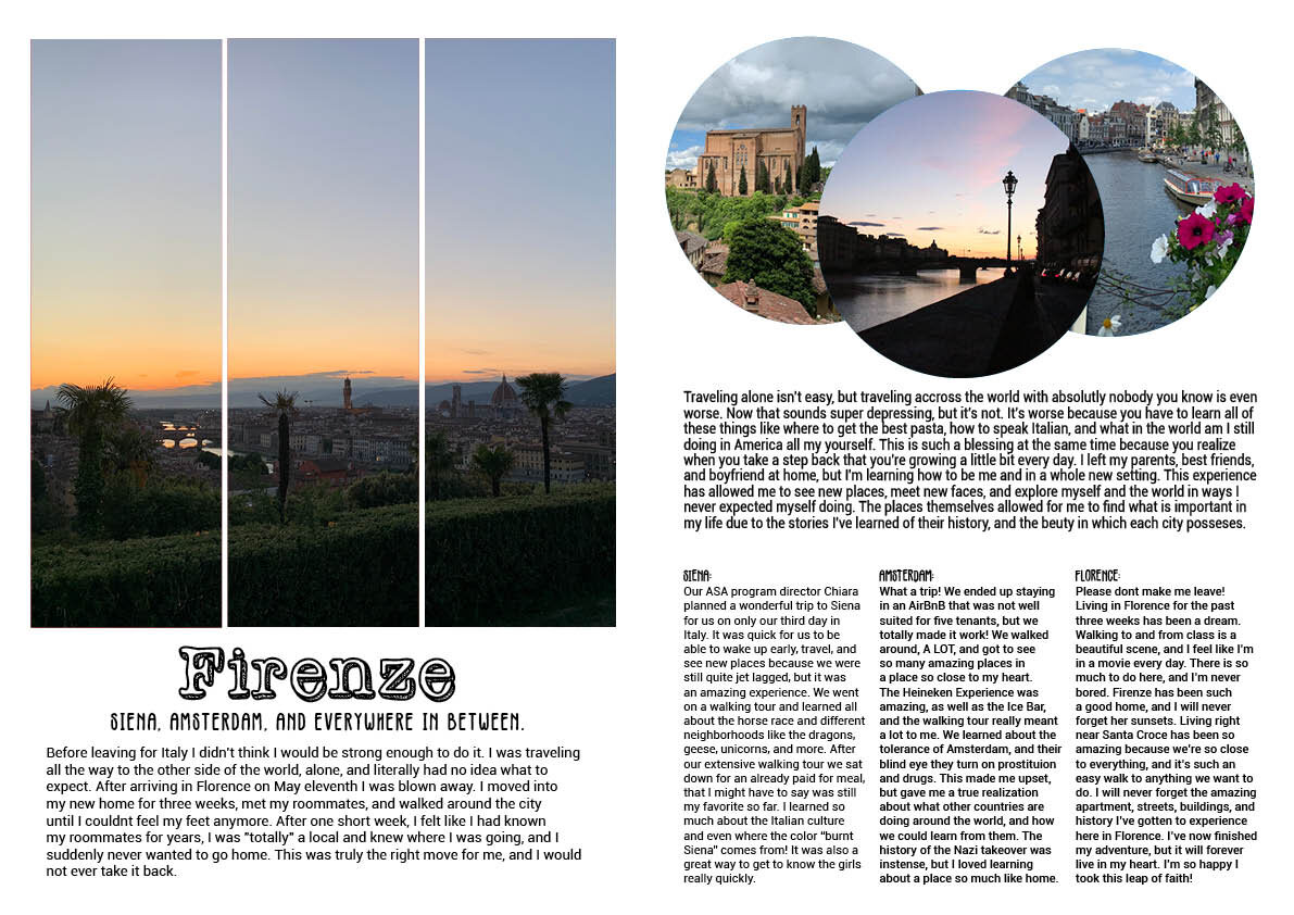 My Time Abroad: What I Did & Saw