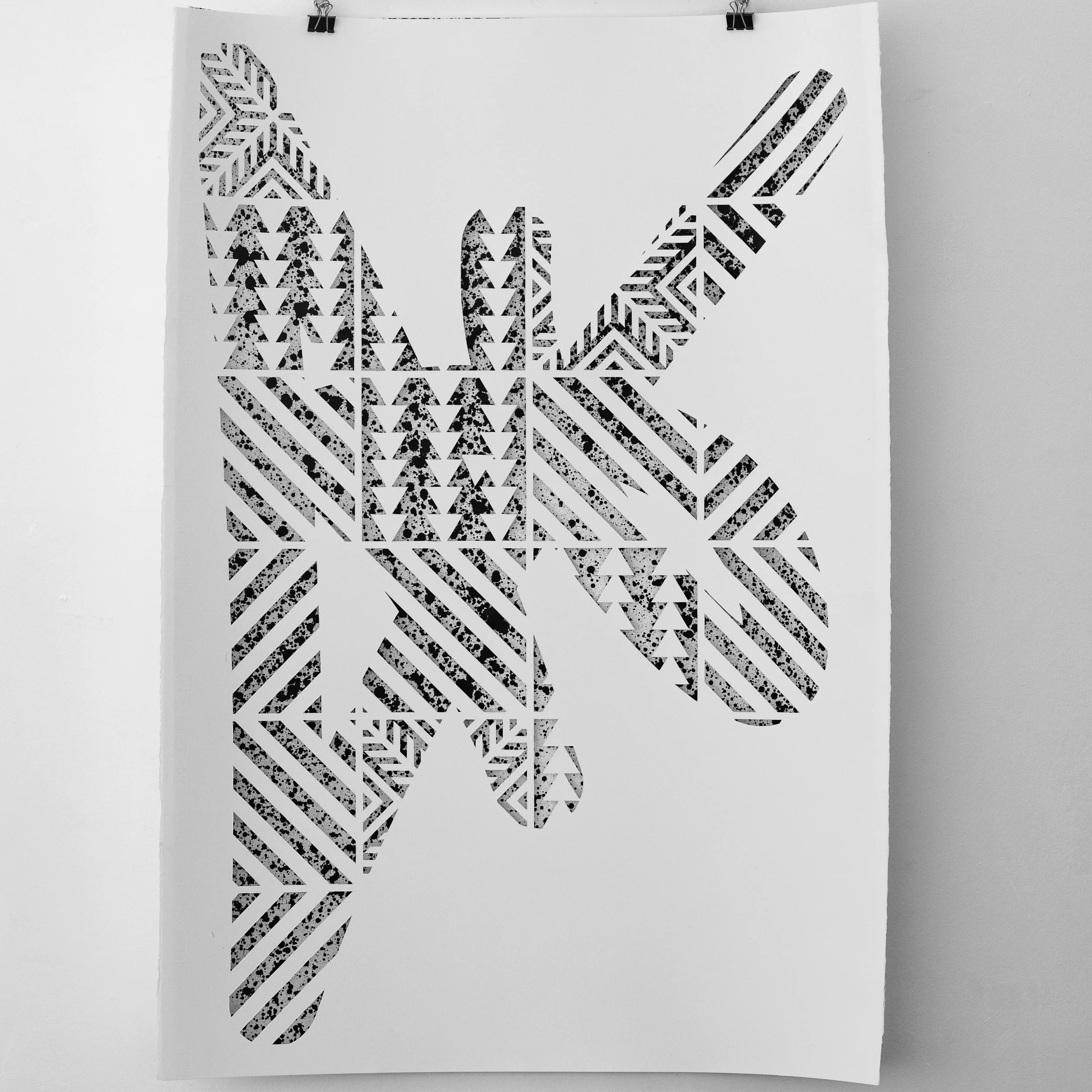 UNTITLED Hand Cut Paper and Chinese Ink 1000 x 700 mm