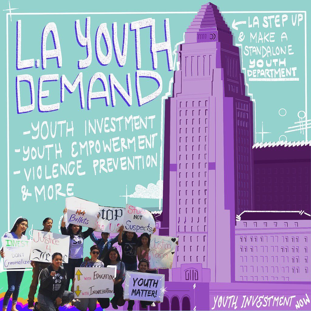 Today the Invest in Youth Coalition, 59 youth serving organizations, and over 40 youth sent a letter asking the City Council to support the motion to create a Department focused on youth ages 10-25 that will focus on Empowerment, Employment and Viole