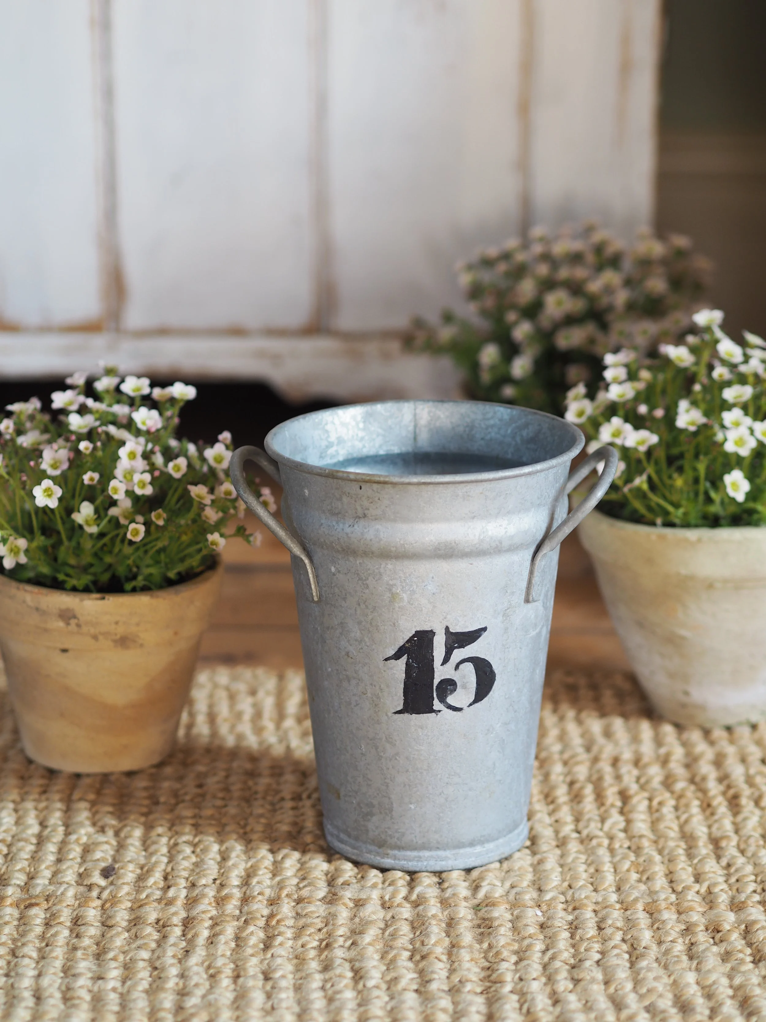 Vintage French Florist Bucket - Small, Number 15