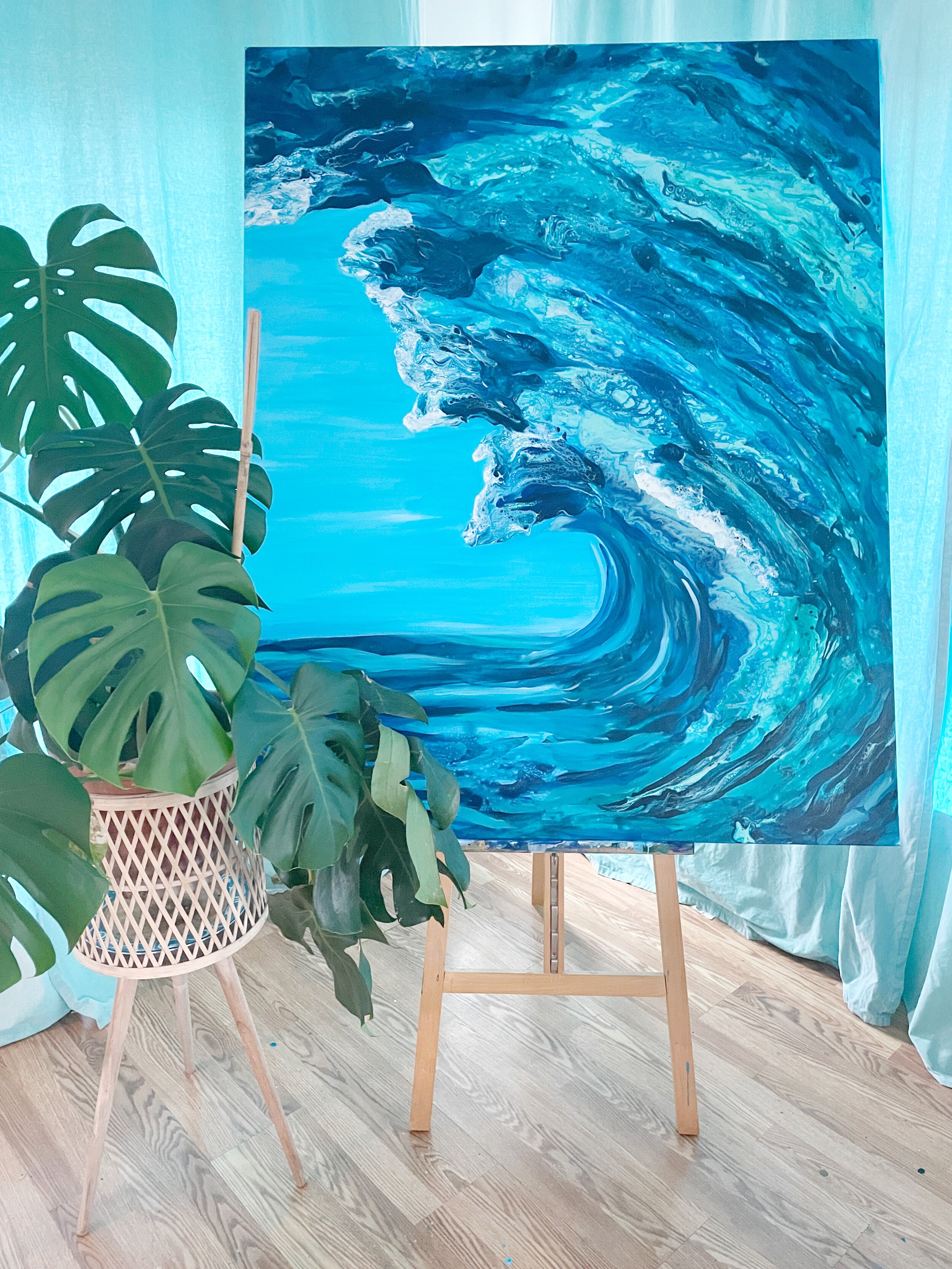 abstract acrylic painting, Love Like a Wave, by Brooke Harris, of Lexington, KY