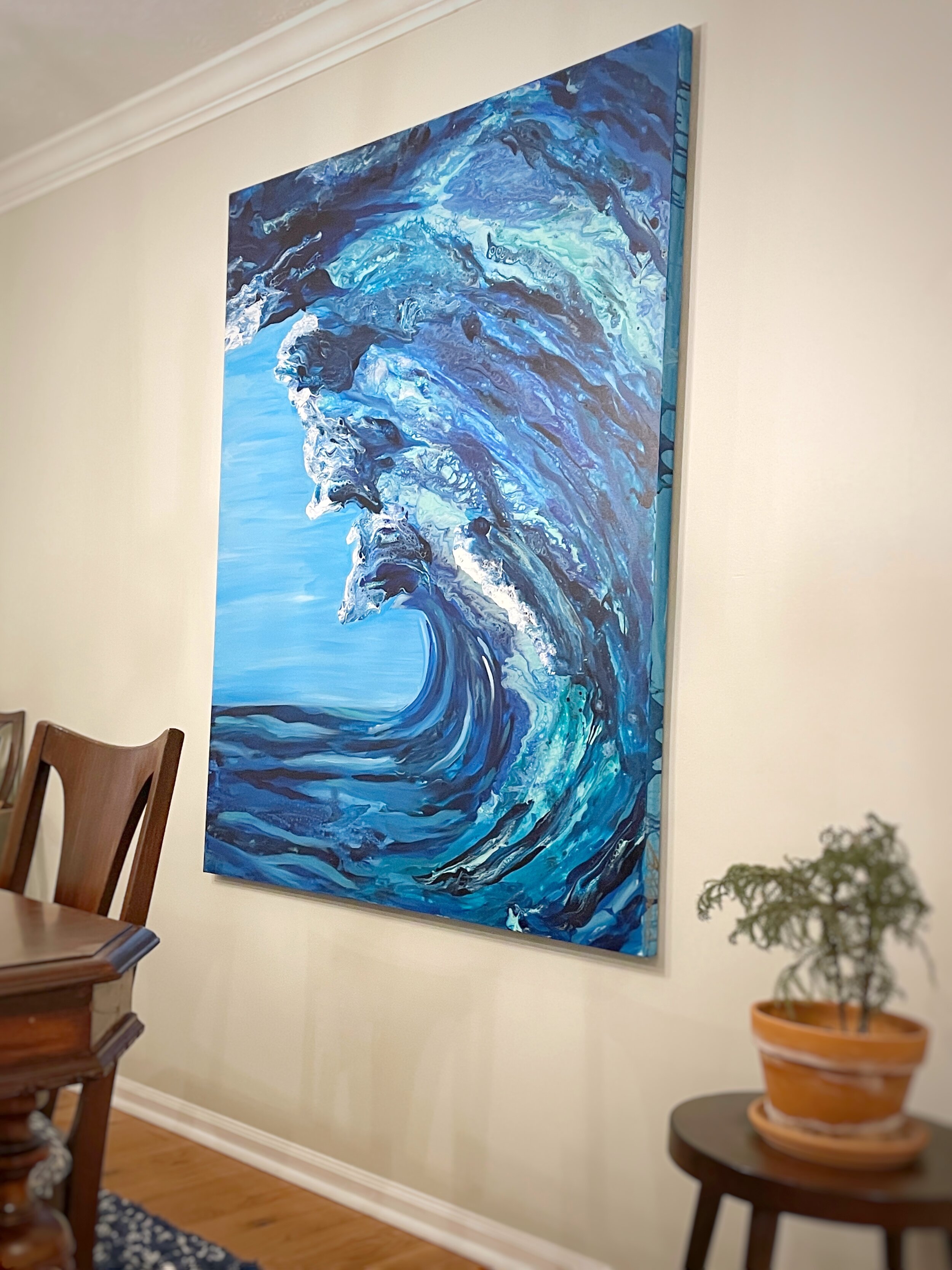 abstract acrylic painting, Love Like a Wave, by Brooke Harris, of Lexington, KY