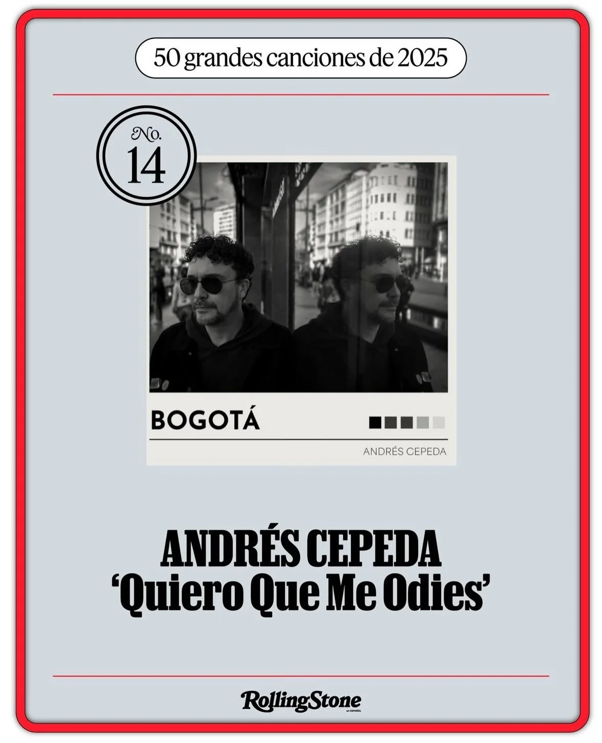 &iexcl;Qu&eacute; felicidad saber que dos de nuestras canciones est&aacute;n en el top 50 de las mejores canciones del a&ntilde;o seg&uacute;n  @rollingstoneenespanol @rollingstonecolombia @rollingstonees @rollingstonemx!

Gracias por recibir nuestra