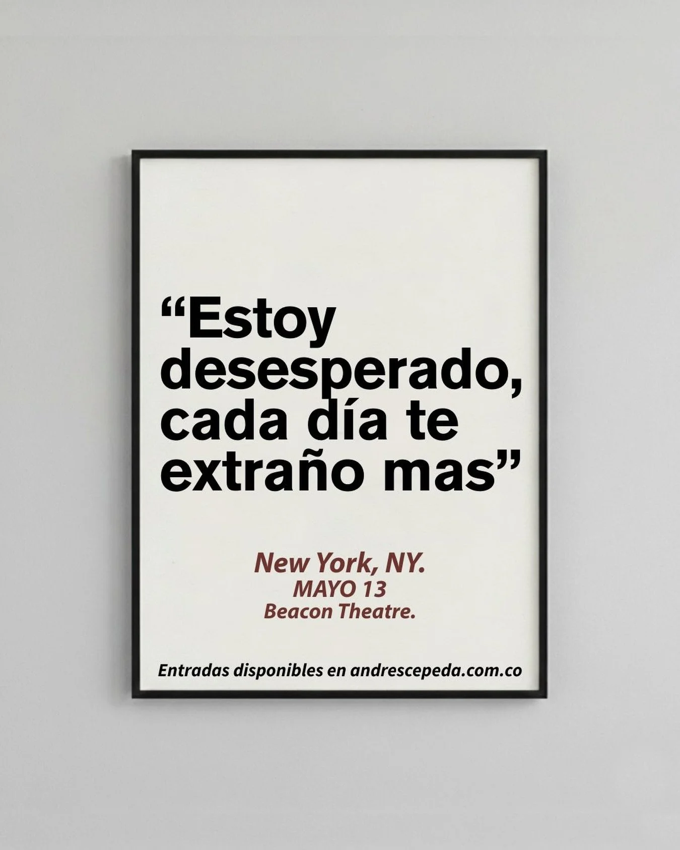 &iquest;Vamos a cantarla en NY?
🎟️ Andrescepeda.Com.Co