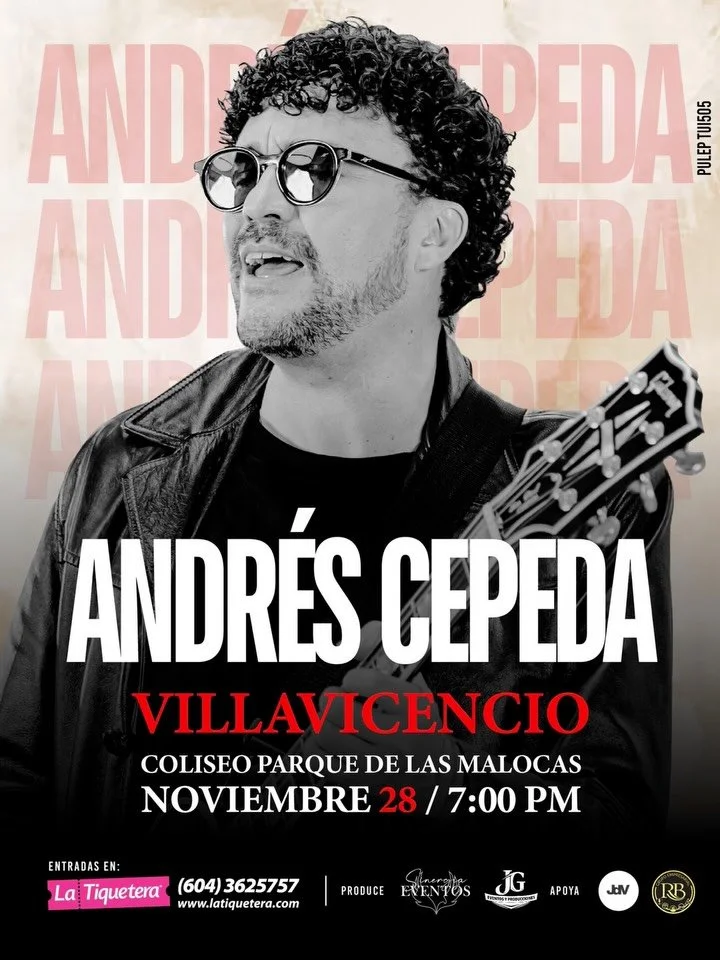 &iexcl;Villavo! Nos vemos el pr&oacute;ximo 28 de noviembre en el Coliseo Parque de las Malocas. 
Entradas en andrescepeda.com.co 
&iexcl;Nos vemos para cantar!