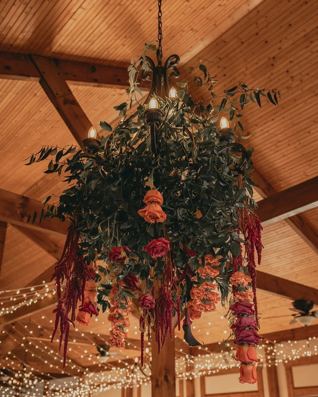 Dancing under floral chandeliers is so romantic and a unique way to style the mood you are going for-fairytale lush and lovely. 

Virginia fall wedding | Virginia floral wedding design | House Mountain Inn floral wedding | Virginia wedding florist | 