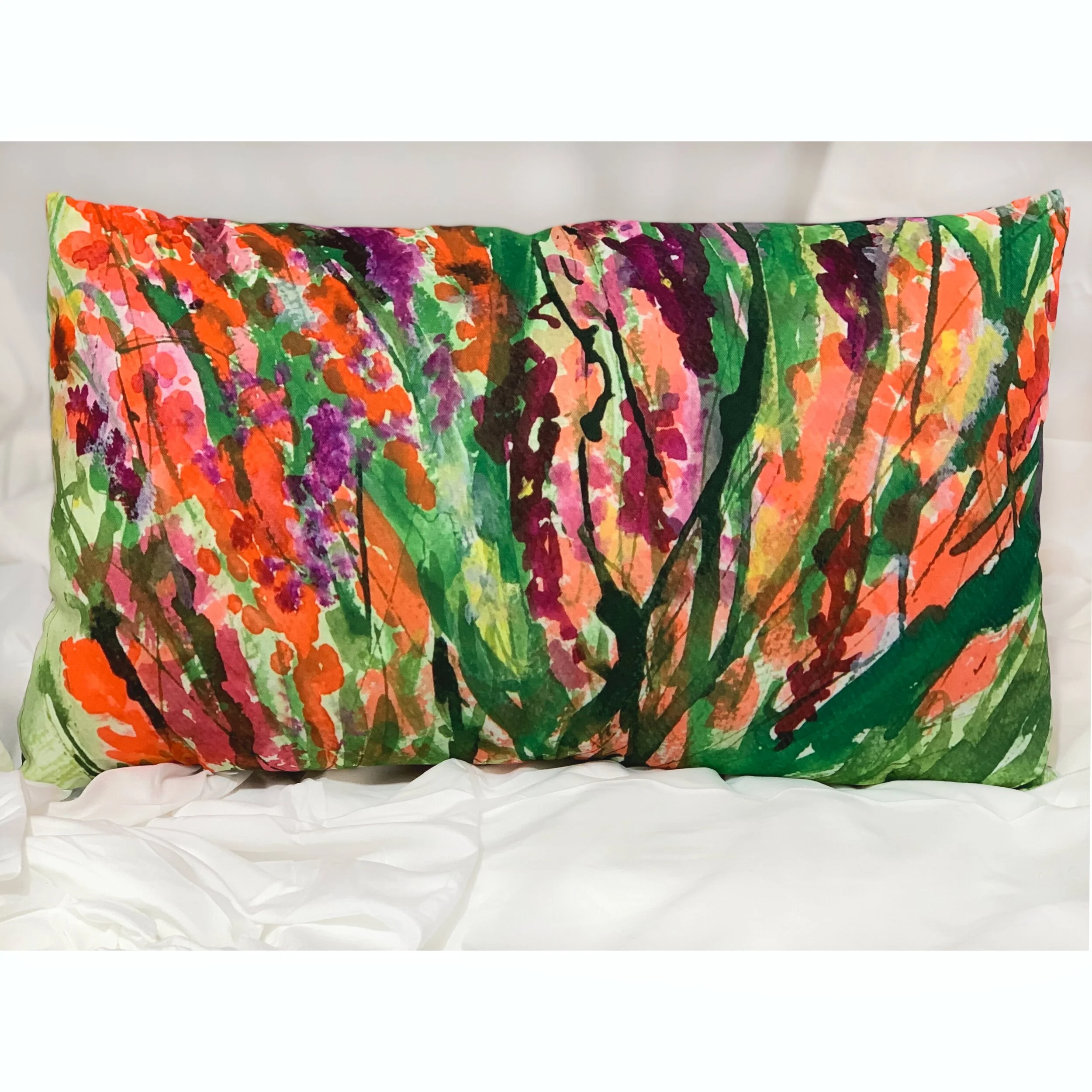 Lumbar Pillow in Wildflower Bouquet Print