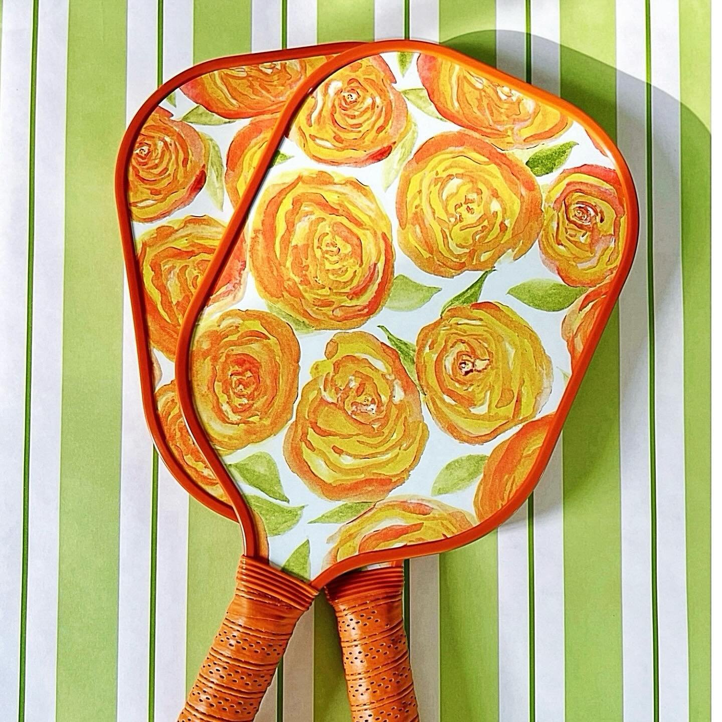 Game on with style! 
The 𝘔𝘦𝘦𝘵 𝘔𝘦 𝘢𝘵 𝘉𝘳𝘶𝘯𝘤𝘩 print has found its next calling in making pickleball perfection. These paddles feature a hand-wrapped grip to offer excellent feel and ample power for the competitive player.  Choose between w