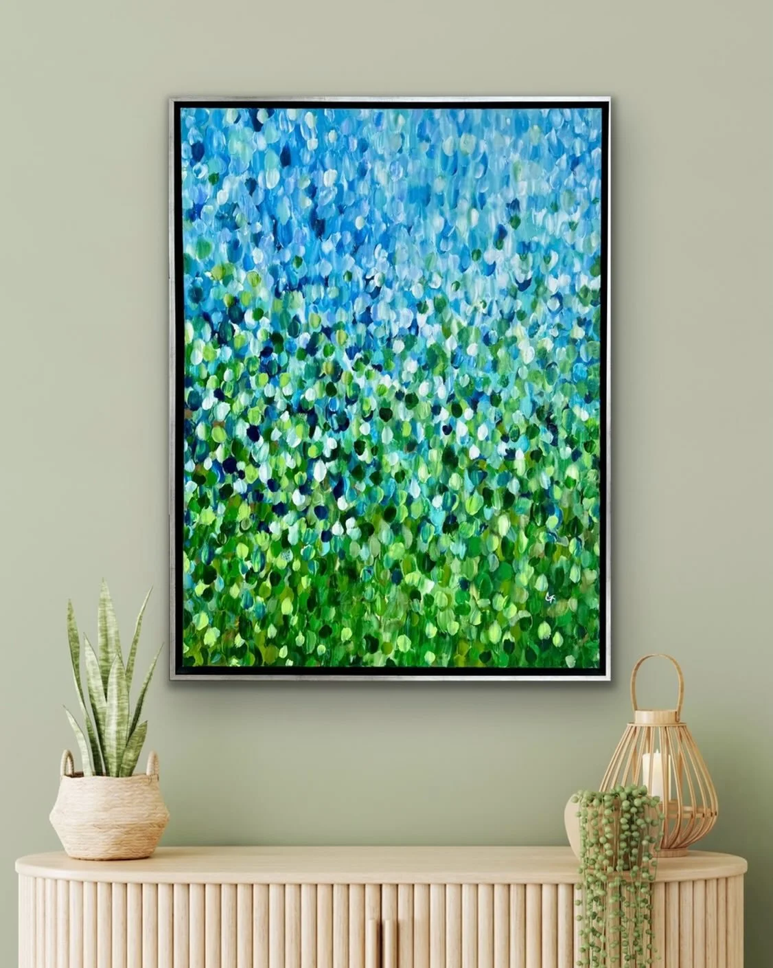 🫶🏼 Up for auction for a great cause 🫶🏼
Tonight, @rallyfoundation is hosting their annual Rally on the Runway fundraiser for childhood cancer research. This original painting will be available at the event 🩵 
Thank you @rally_tn_yp , @rally_nashv