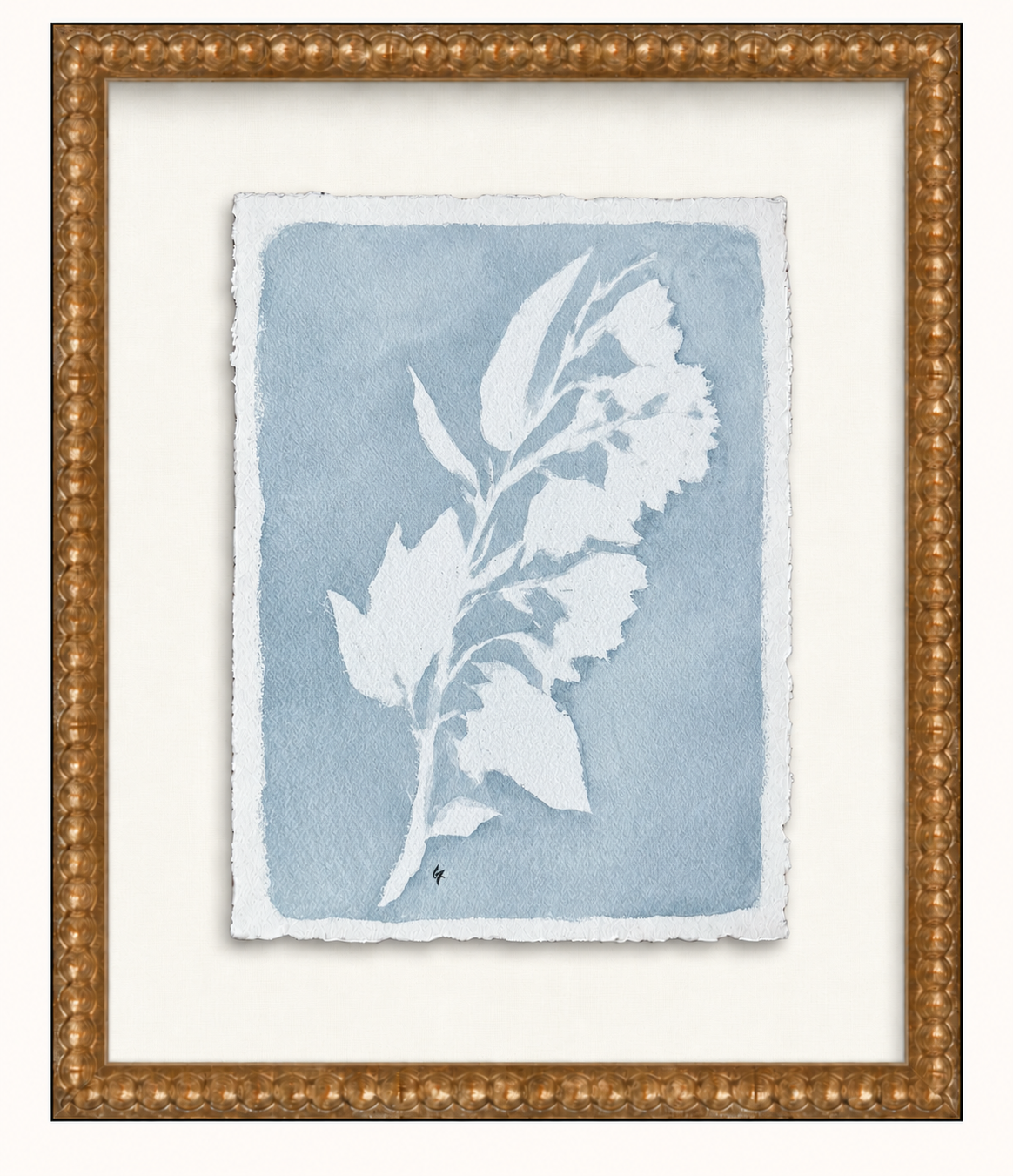 Ornate frame with blue-gray botanical print.png