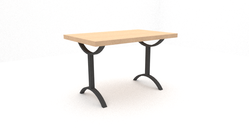 TA Shop Drawing - Cafe Table Bases - Crescent - Rectangle w-Top Render PERSPECTIVE.png