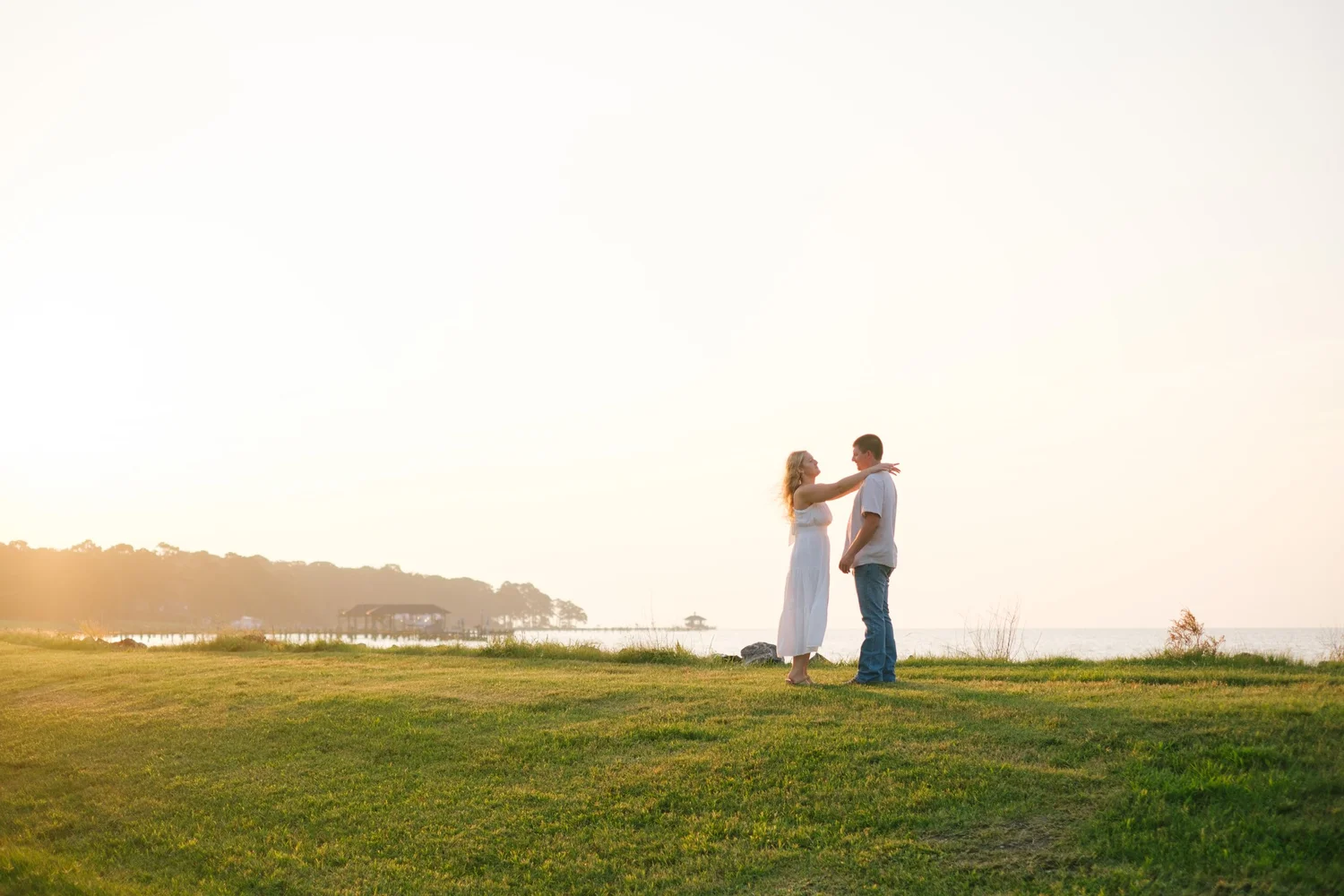 Engagement session at sunset