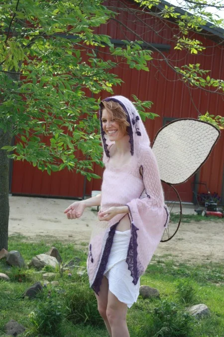 Can you be happy wearing knit lace, costume wings and dish towels? Yes!