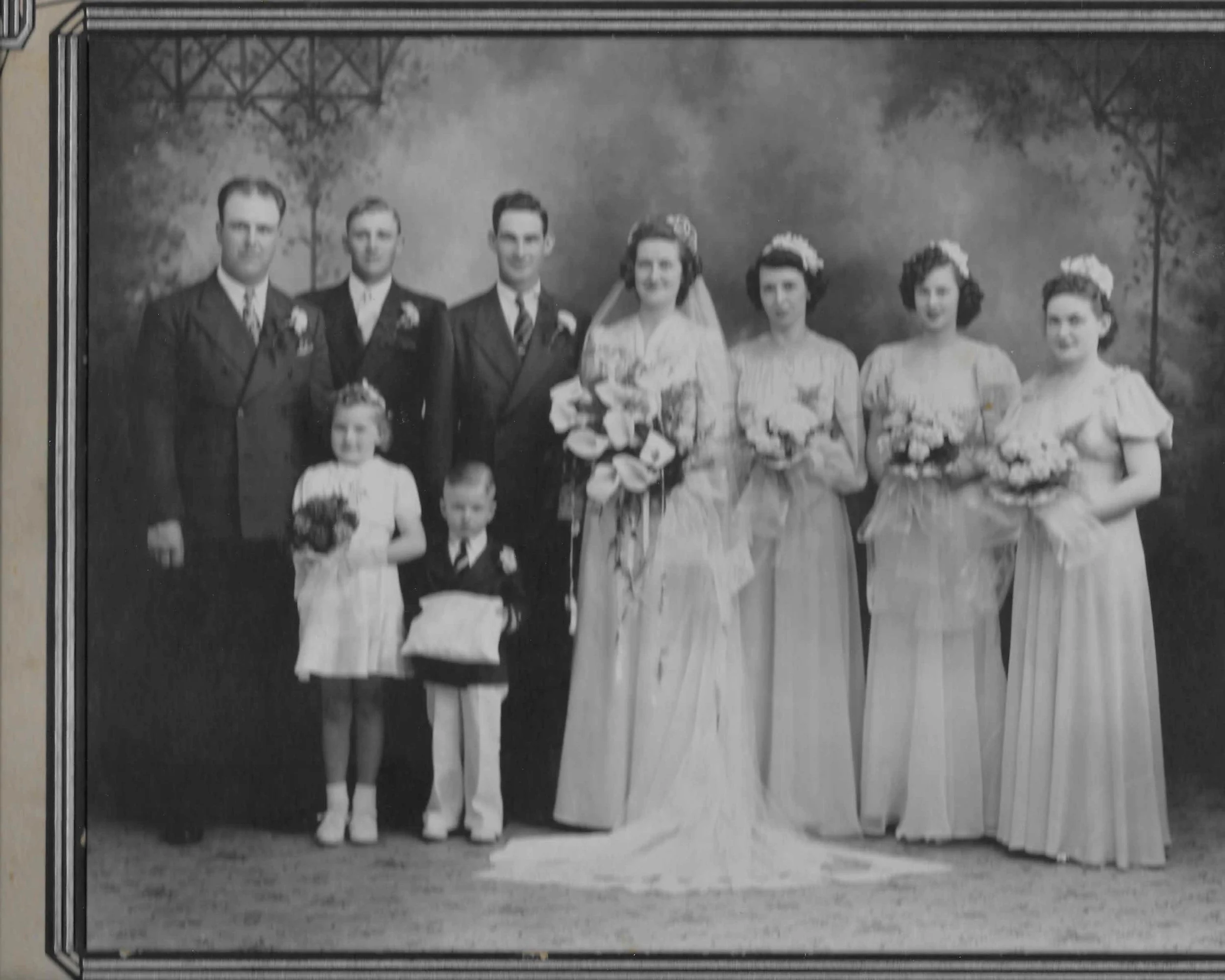Grandma’s wedding (1941). Not a chicken feather in site!