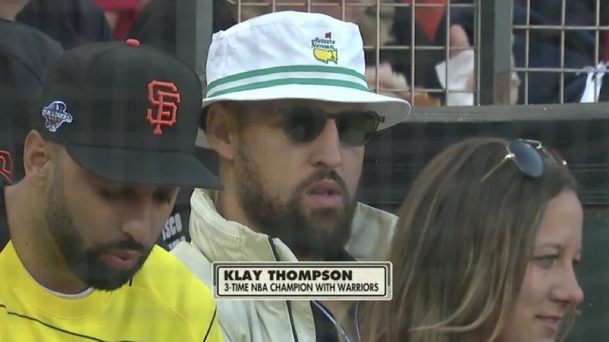 Klay Thompson pulls up to Giants game on his boat, gets spotted in stands