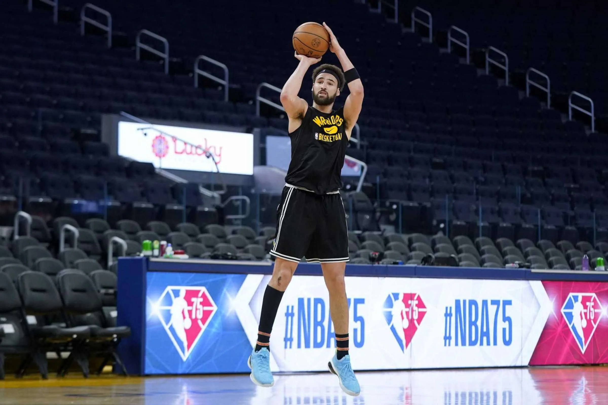 Klay scrimmaged with Warriors starters for the first time in two years