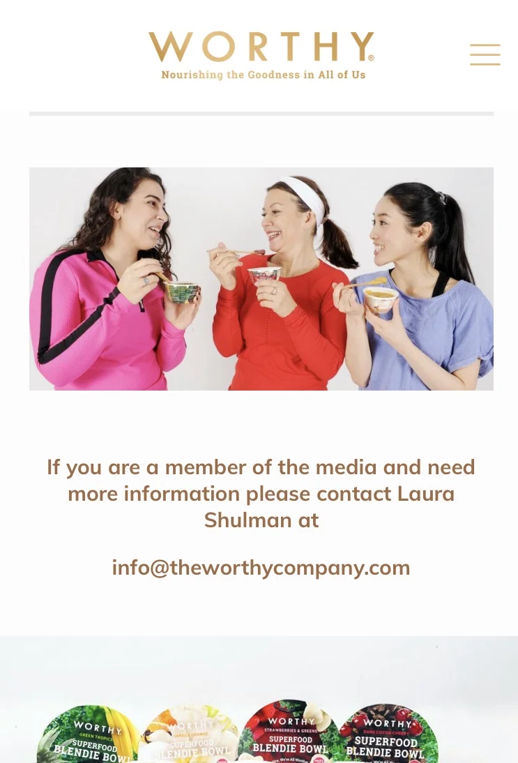 Featured on the website of The Worthy Co.