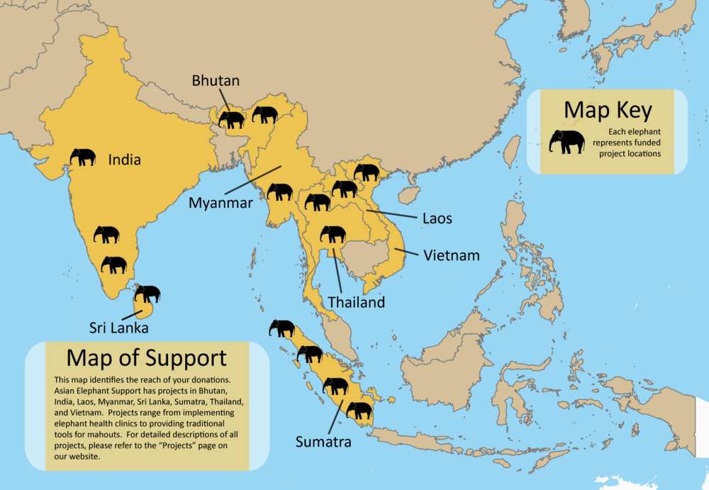 A MAP OF REGIONS WHERE ELEPHANTS ARE SUPPORTED.png