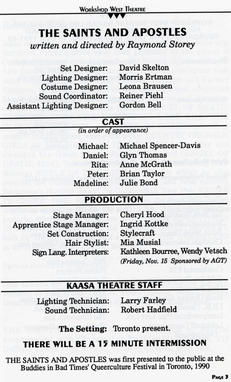The Saints And Apostles (November, 1991) -Production Information-page-001.jpg