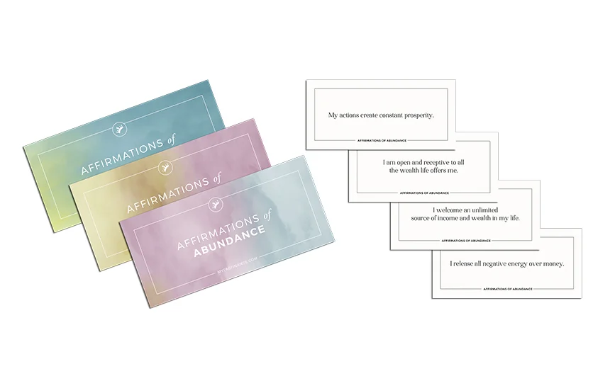 Affirmation of Abundance Cards by My Fab Finance