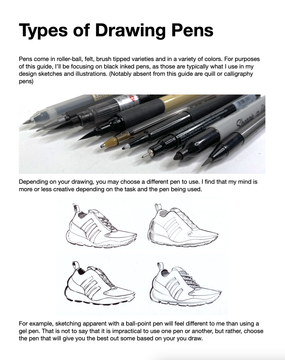 Sketchaday Pen & Ink Guide — Sketch A Day