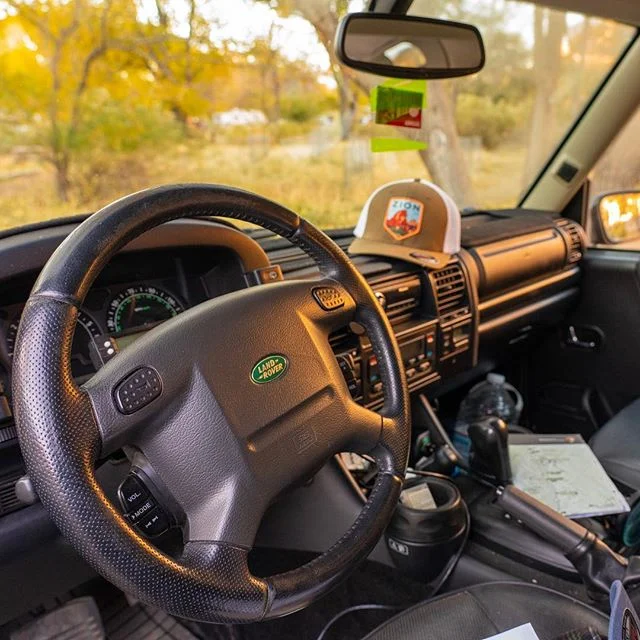 Sunset at Zion National Park! #landroverdiscovery #landrover #adventure #zionnationalpark