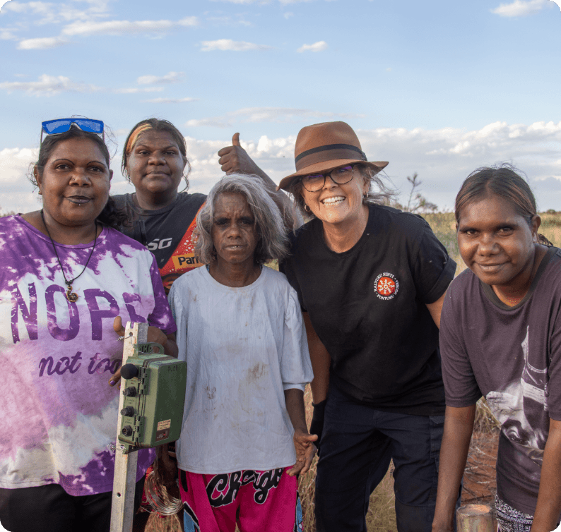 Group of KJ staff members representing the opportunity to work with KJ in supporting strong Martu communities across finance, admin and land management