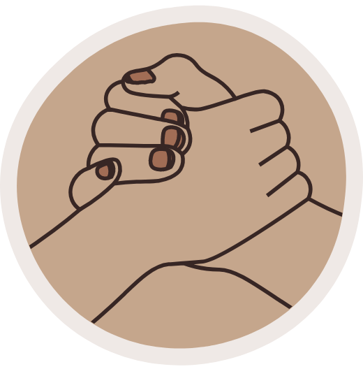 Icon representing Kujungkarrini, unity and harmony between Martu, supporting strong relationships and working together as community.