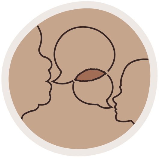 Icon representing Wangka, keeping language strong and passing language and knowledge to future generations.