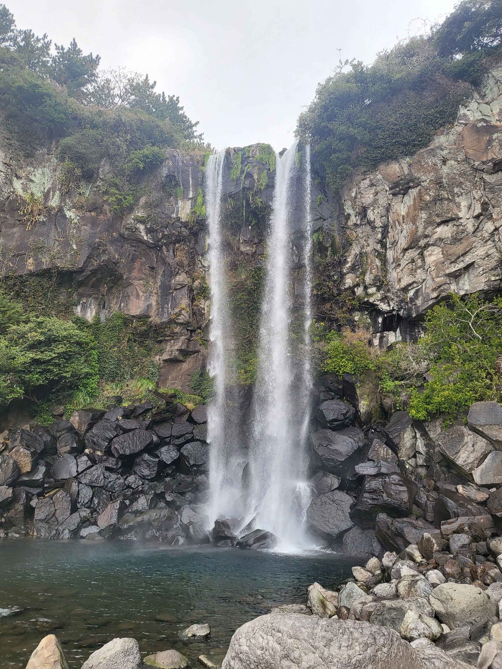 waterfall by the ocean