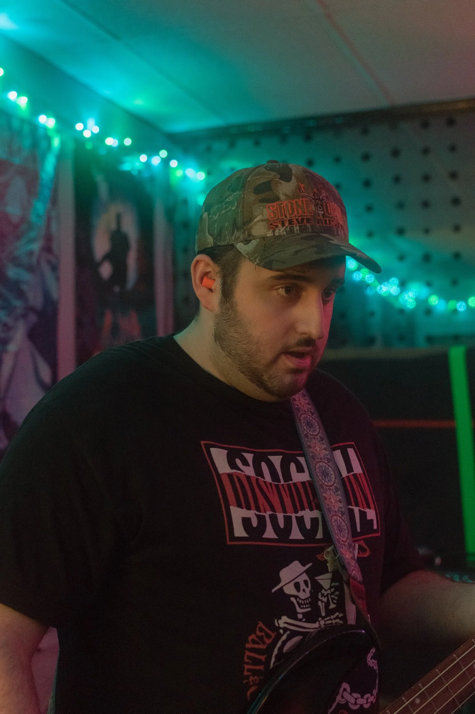 Candid shot of Zach in mid conversation