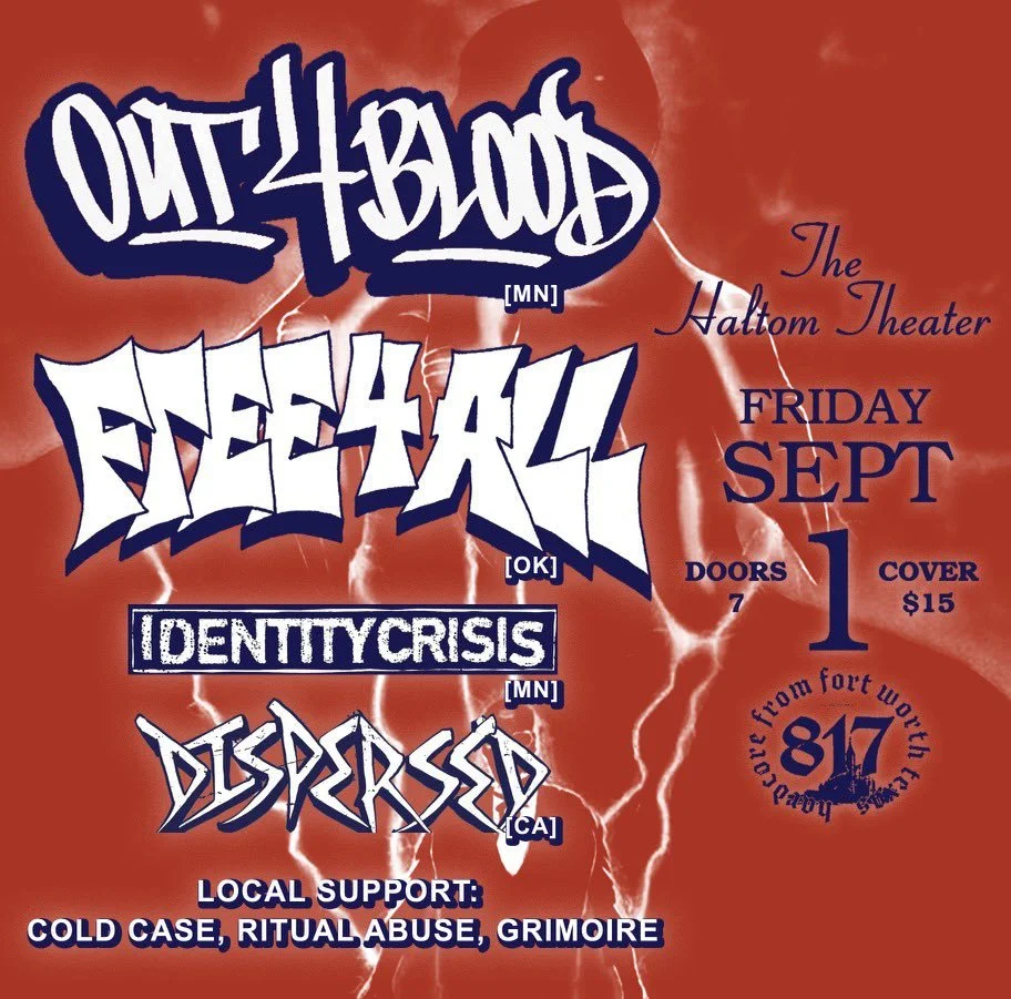 Out 4 Blood tonight in Fort Worth, Pain of Truth tickets on sale, Gagging Order's new music