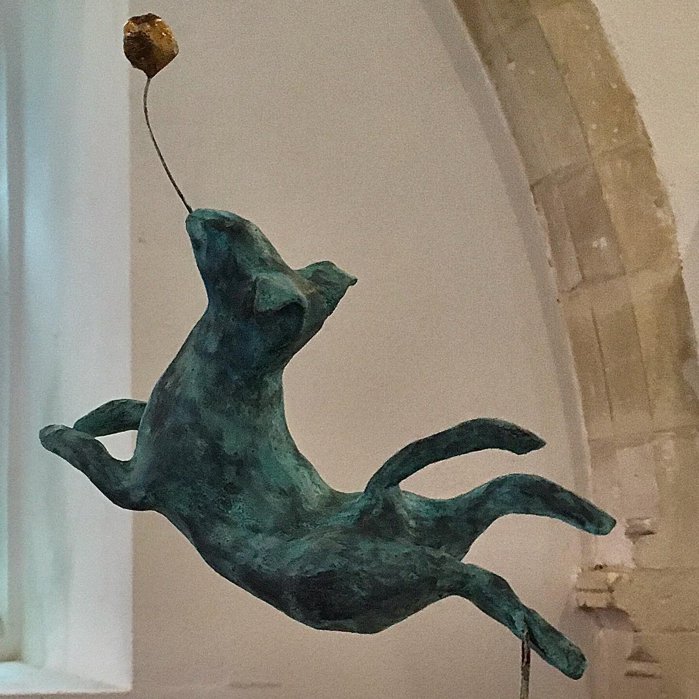 Sculpture by Auriol Chisholm exhibited in Iford Church along with the works of local artists.  Final day tomorrow! #egretswayart #artwavefestival #artwave2020 #egretswaydogs