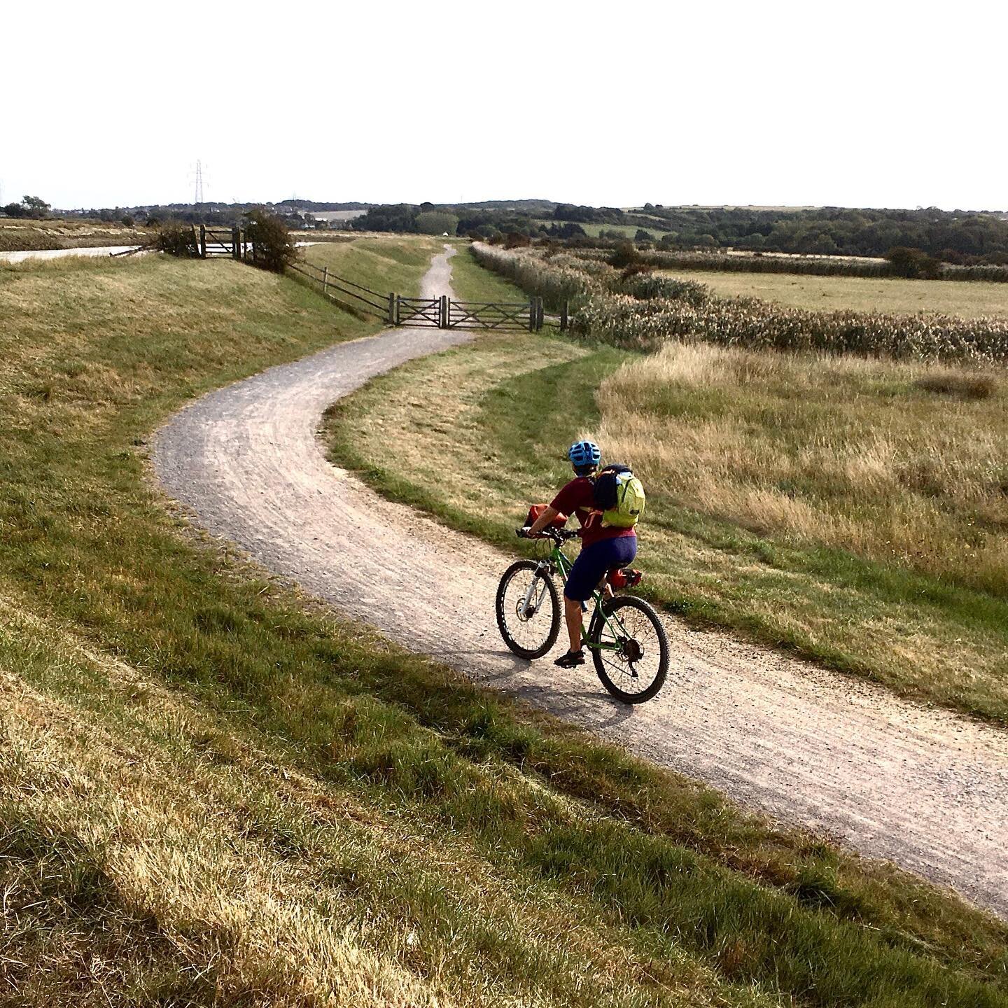 The Egrets Way, cyclist enroute to Piddinghoe today.  #egretswayart #egretsway #southdownsway #sdnp #sustrans