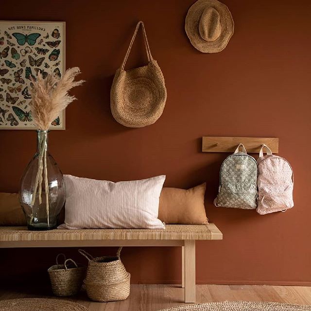 Cant beat a simple bench to style up a hall or just an empty nondescript area in your home. Have the urge to paint my hall with this image. Pic credit from pinterest. #CREATEbykld #lovewhereyoulive #youarecreative #youareastoryteller